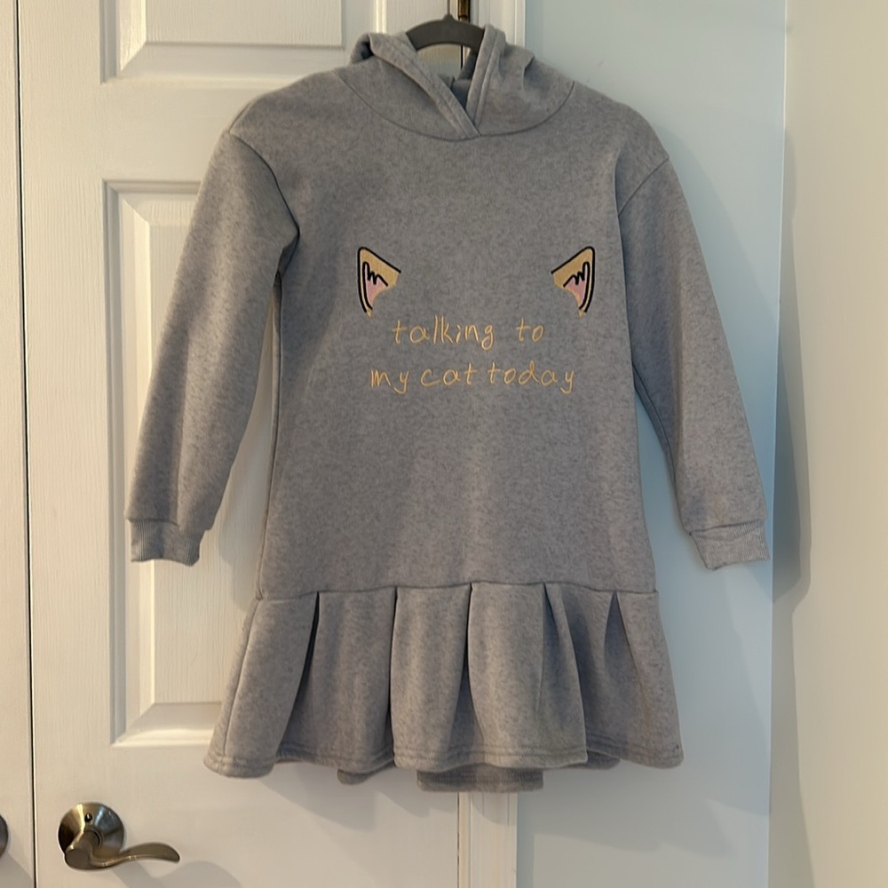 SHEIN Gray Sweats-dress with Hoodie